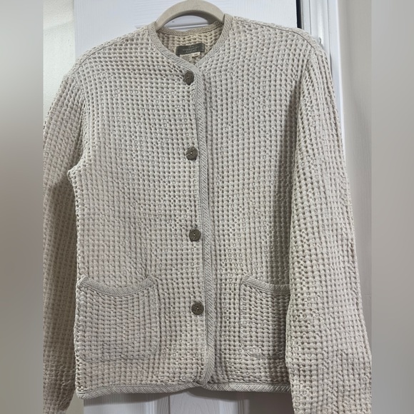 The Territory Ahead Sweaters - The Territory Ahead oatmeal’s color Waffle Knit Cardigan xs pit to pit 17 (mix2)